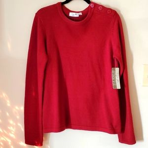 RD Style Button Detail Pullover Sweater